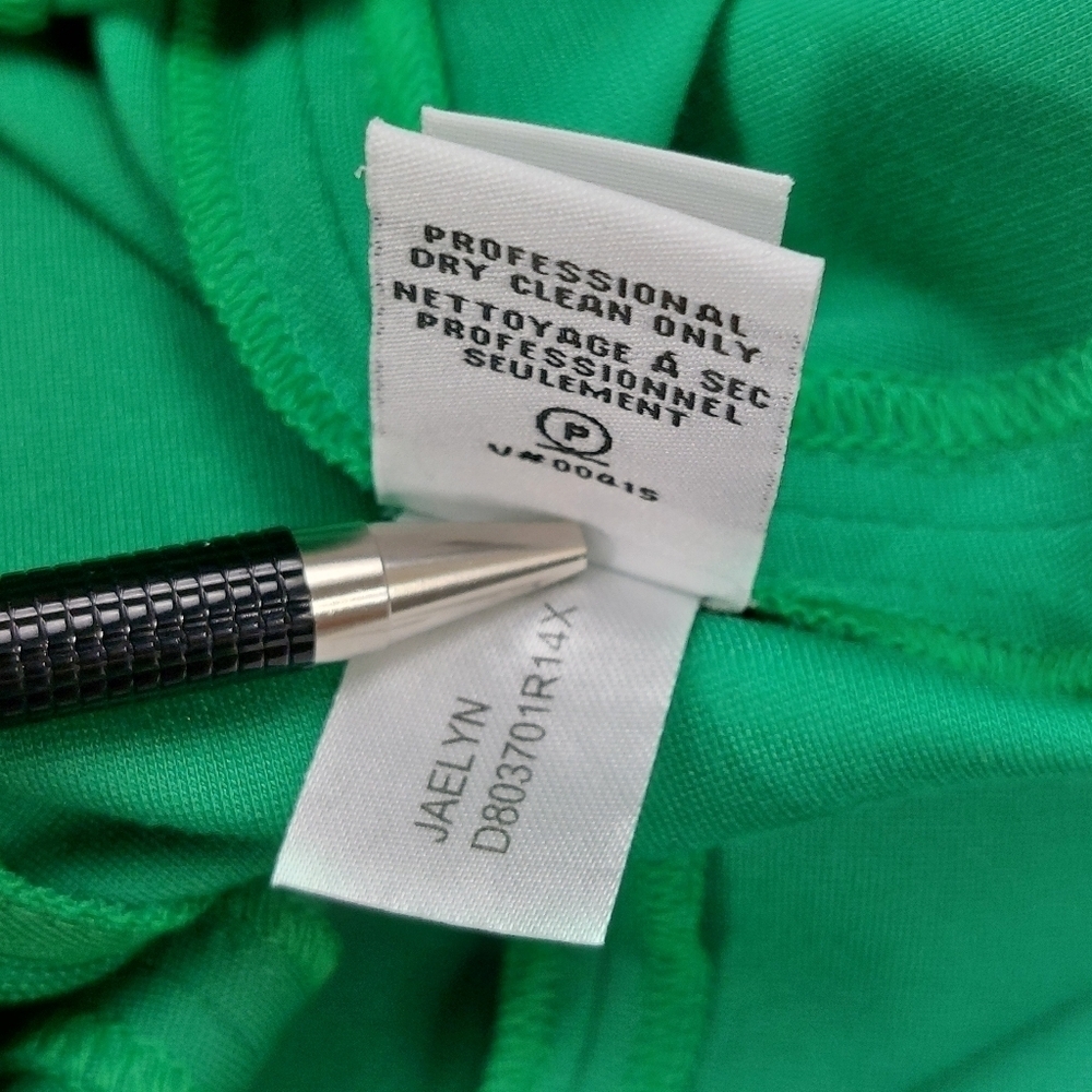 DIANE VON FURSTENBERG WOMEN'S BRIGHT GREEN JAELYN DRESS SLEEVELESS SIZE 6 - Picture 7 of 8
